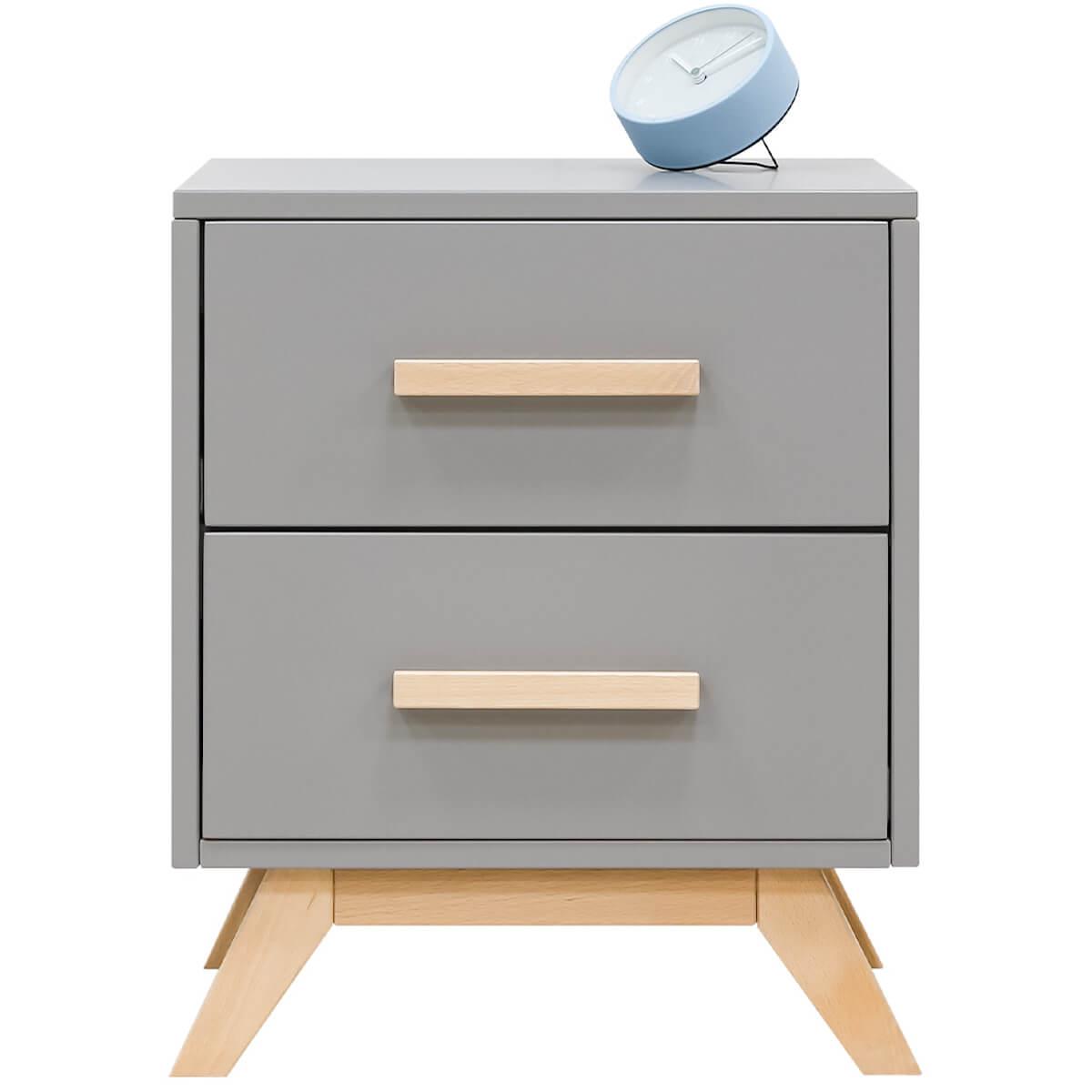 Table de nuit FENNA Bopita Gris-Naturel