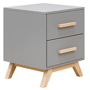 Table de nuit FENNA Bopita Gris-Naturel