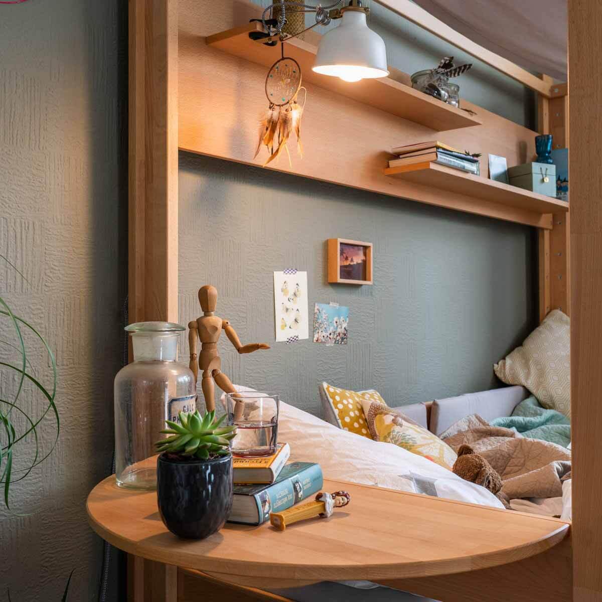 Table de nuit fixation lit DESTYLE de Breuyn hêtre