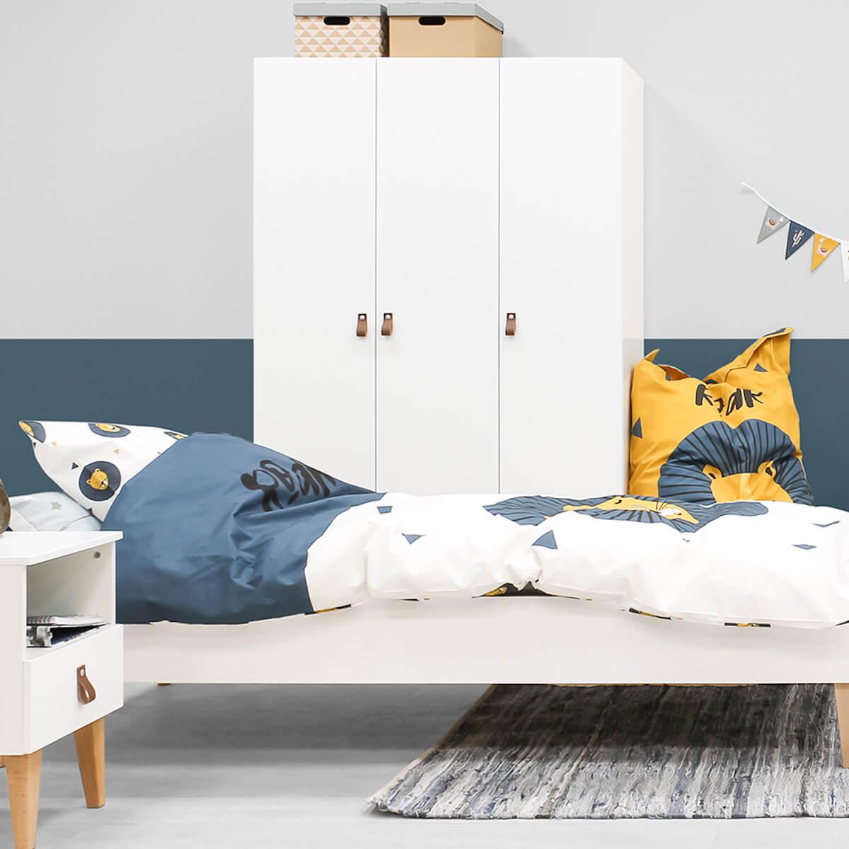 Table de nuit INDY Bopita blanc-naturel