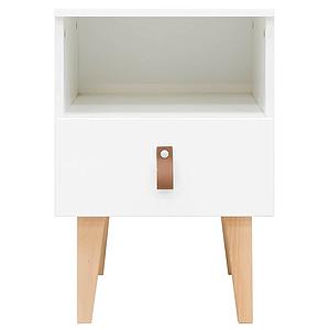 Table de nuit INDY Bopita blanc-naturel