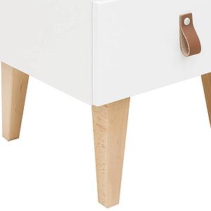 Table de nuit INDY Bopita blanc-naturel