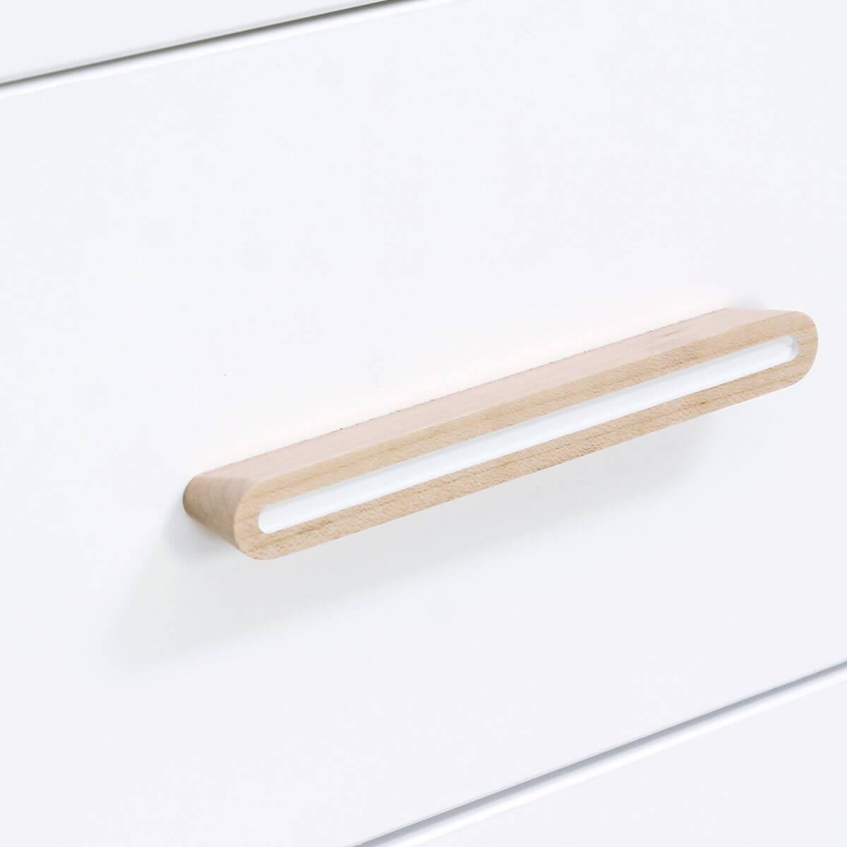 Table de nuit LISA Bopita blanc-naturel 