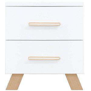 Table de nuit LISA Bopita blanc-naturel 