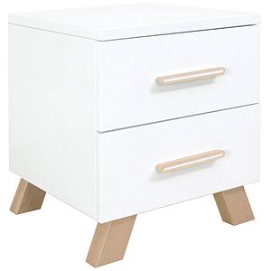 Table de nuit LISA Bopita blanc-naturel 