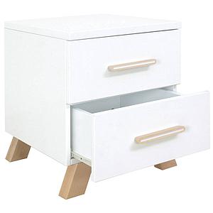 Table de nuit LISA Bopita blanc-naturel 