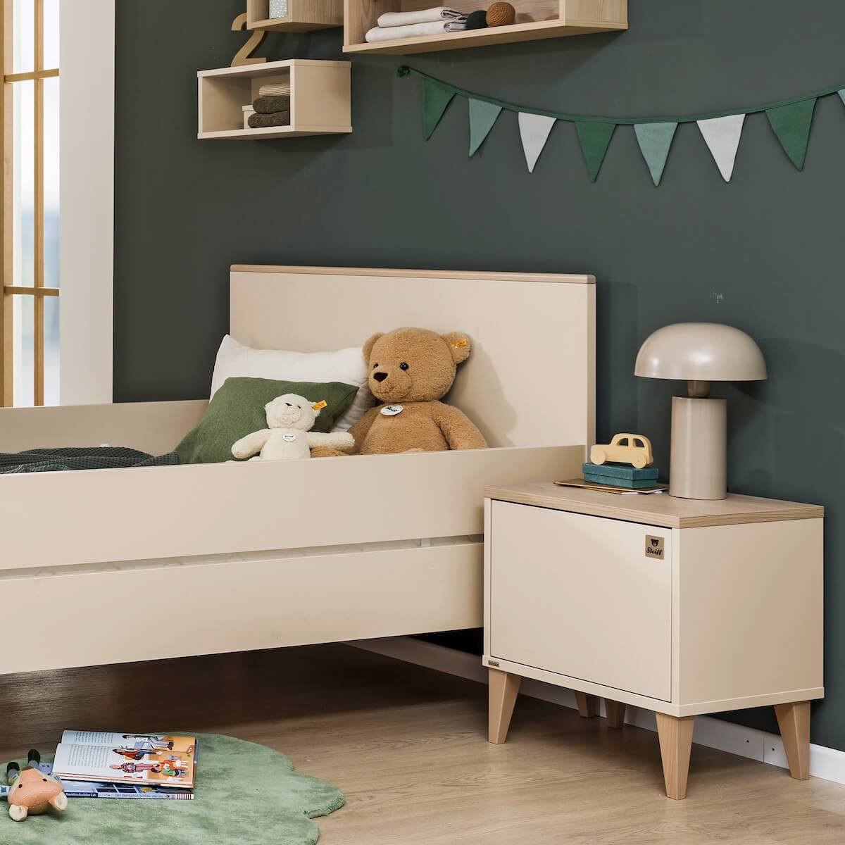 Table de nuit MILA & BEN Paidi Beige cashmere-bois scandinave
