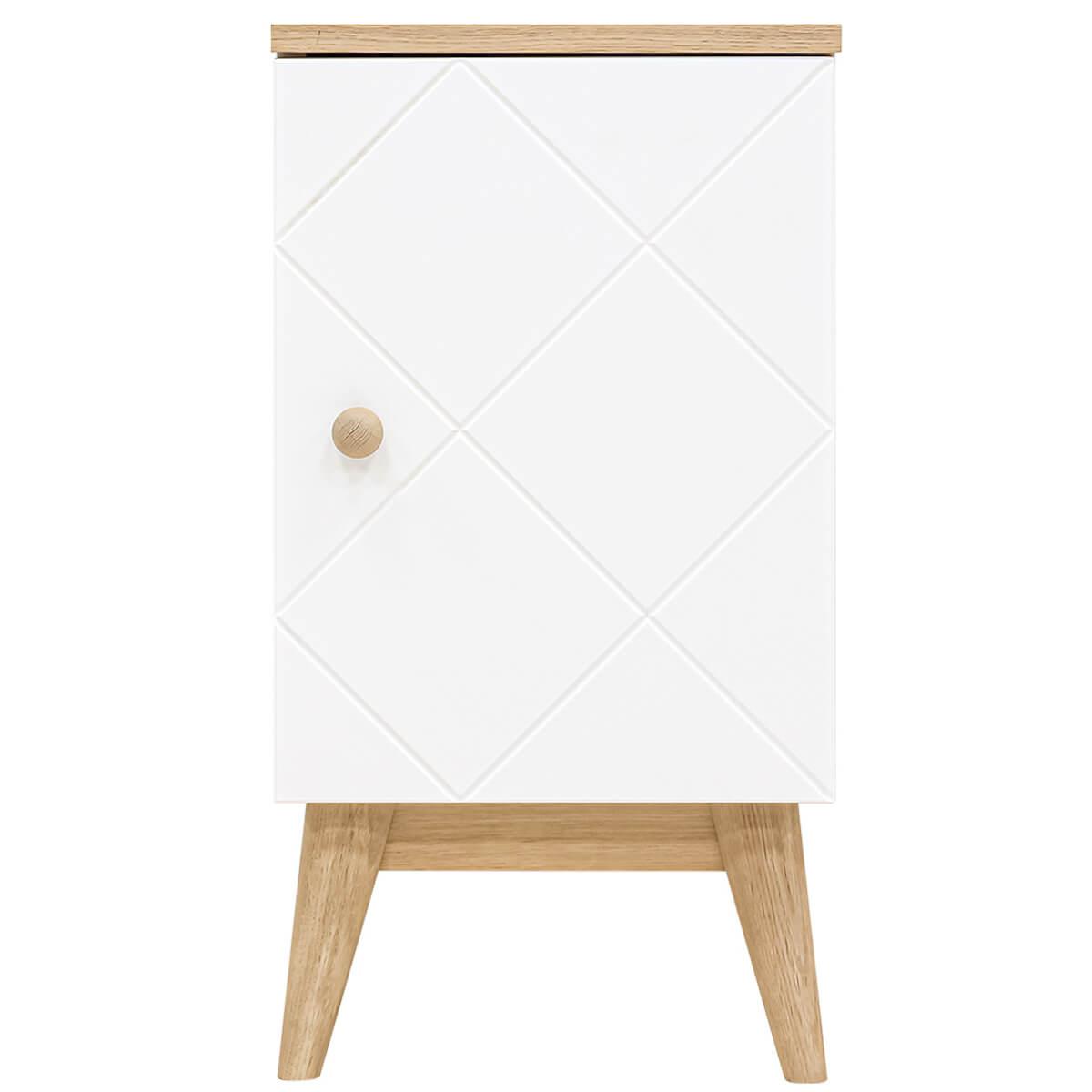 Table de nuit PARIS Bopita Blanc-Chêne