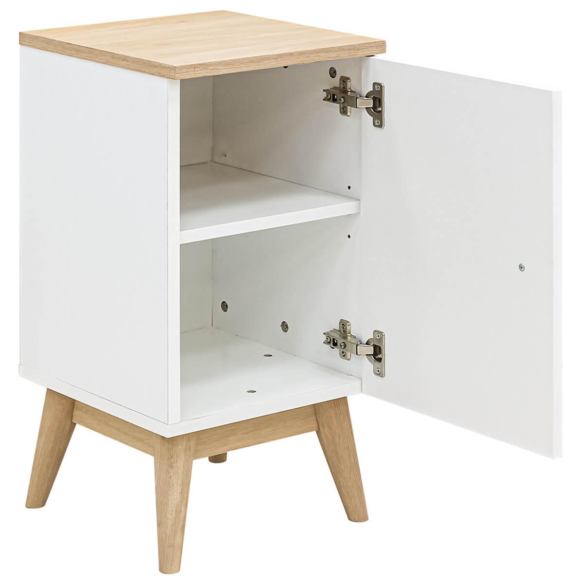 Table de nuit PARIS Bopita Blanc-Chêne