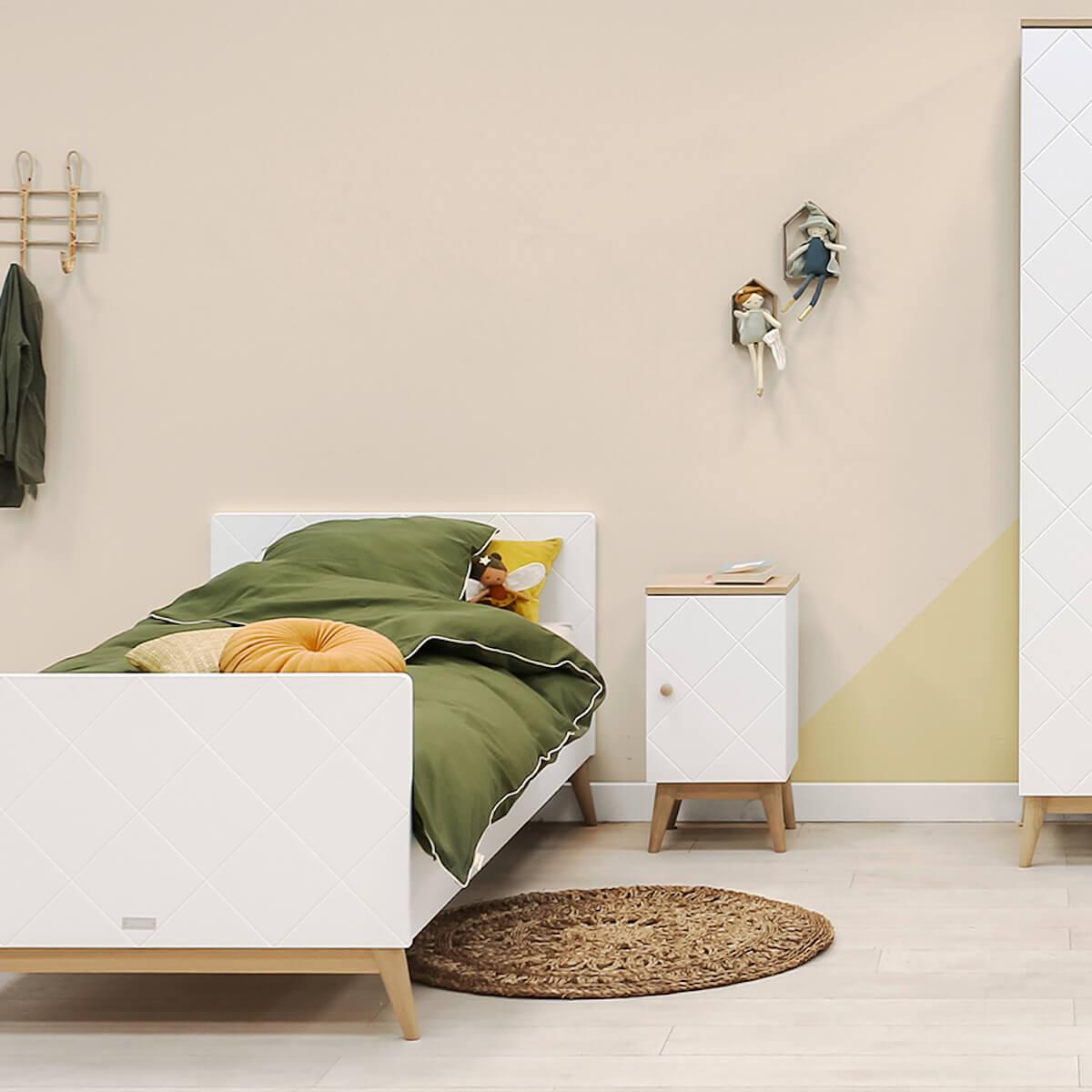 Table de nuit PARIS Bopita Blanc-Chêne