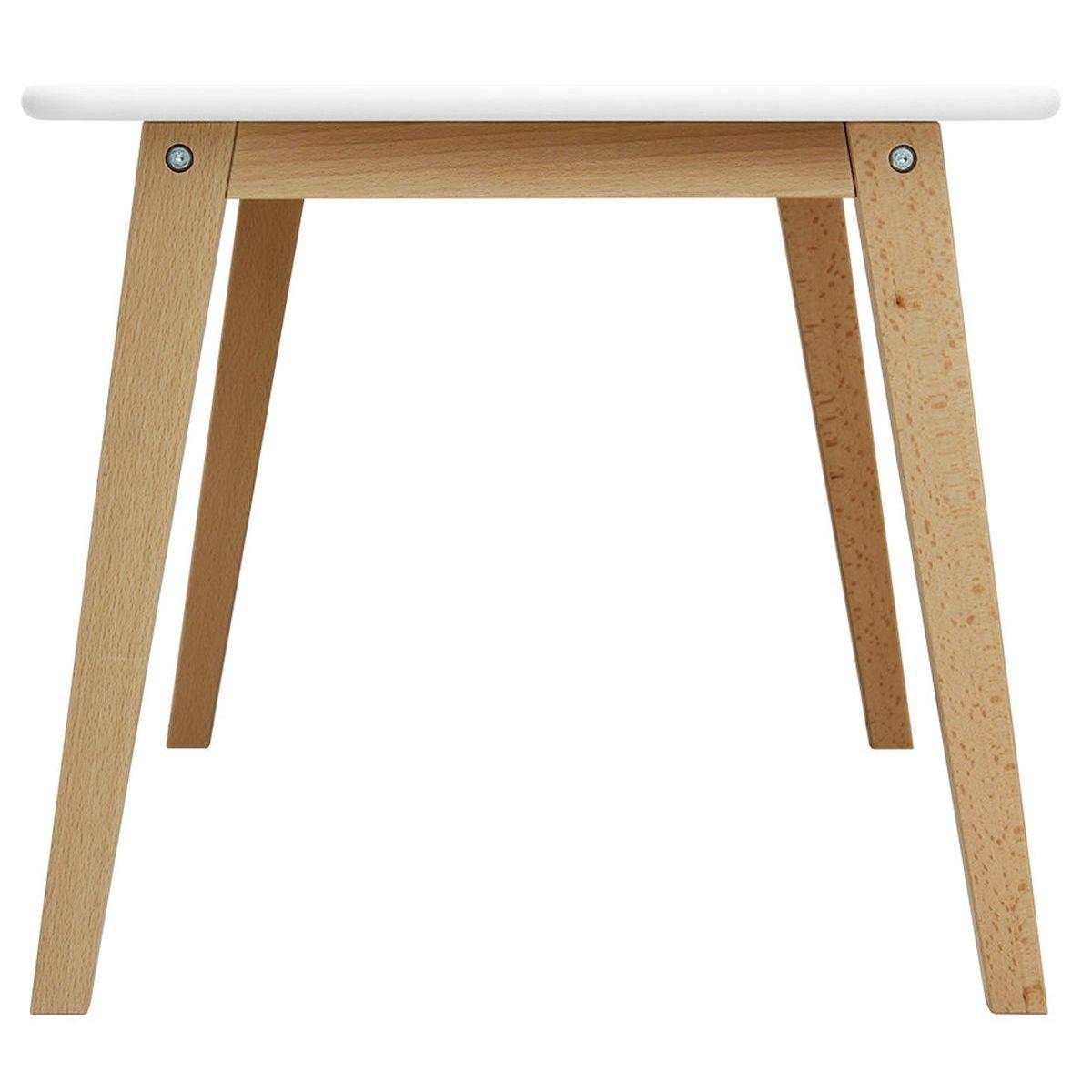 Table enfant 55x95cm IVAR Bopita blanc-naturel