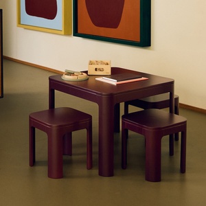 Table enfant petit NOVA Flexa pomegranate plywood