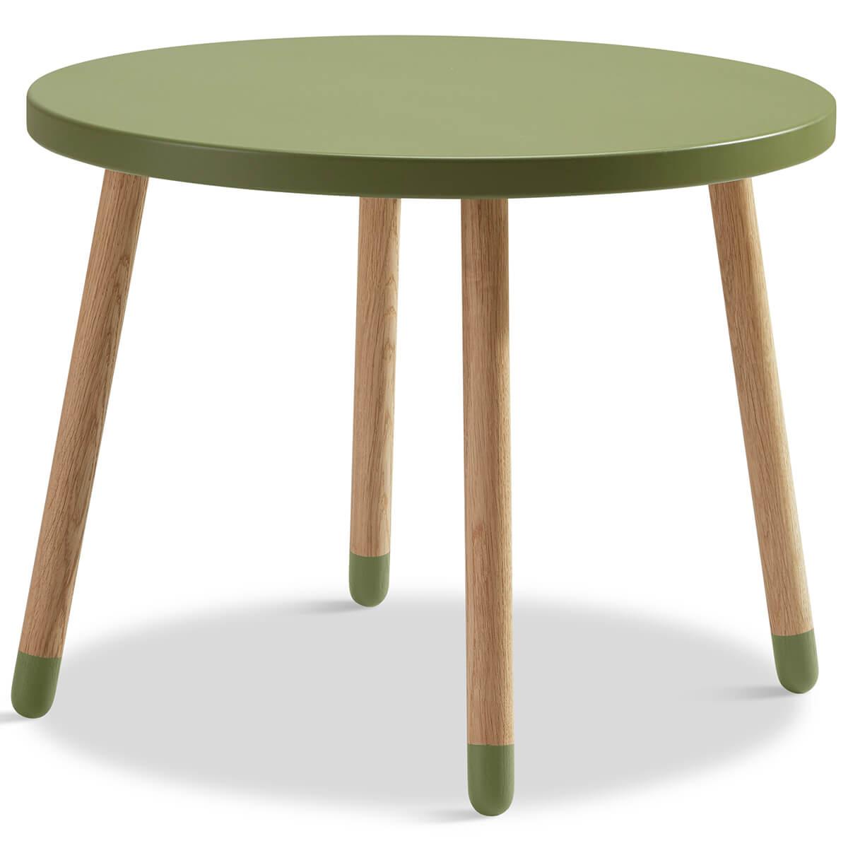 Table enfant ronde 60cm DOTS Flexa frêne-kiwi