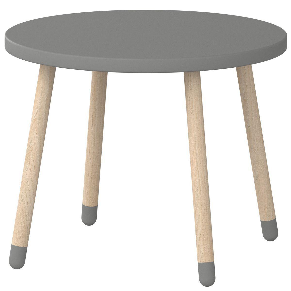 Table enfant ronde DOTS Flexa gris urban
