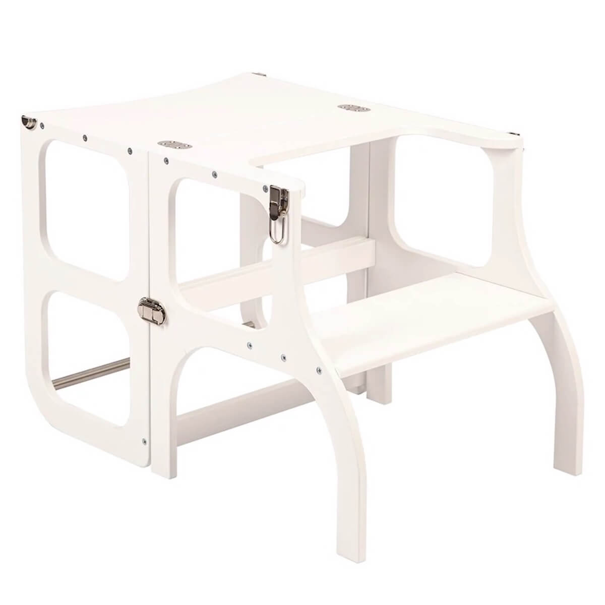 Table-tour d'appentissage STEP'n'SIT Ette Tete blanc argent