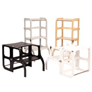 Table-tour d'appentissage STEP'n'SIT Ette Tete blanc argent