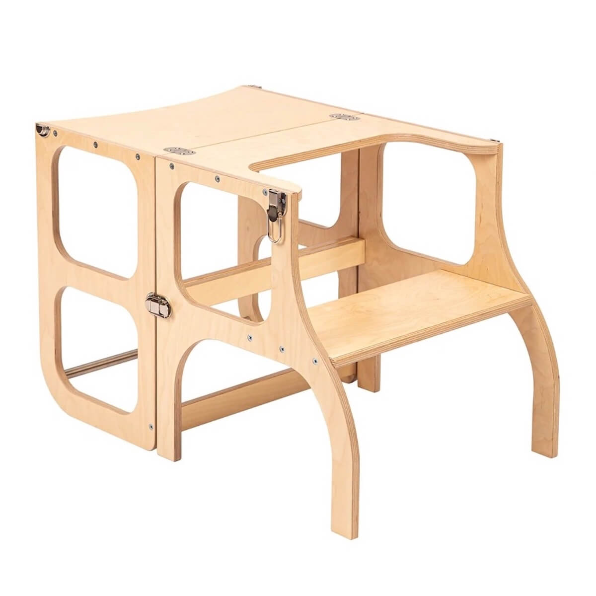 Table-tour d'appentissage STEP'n'SIT Ette Tete bois argent