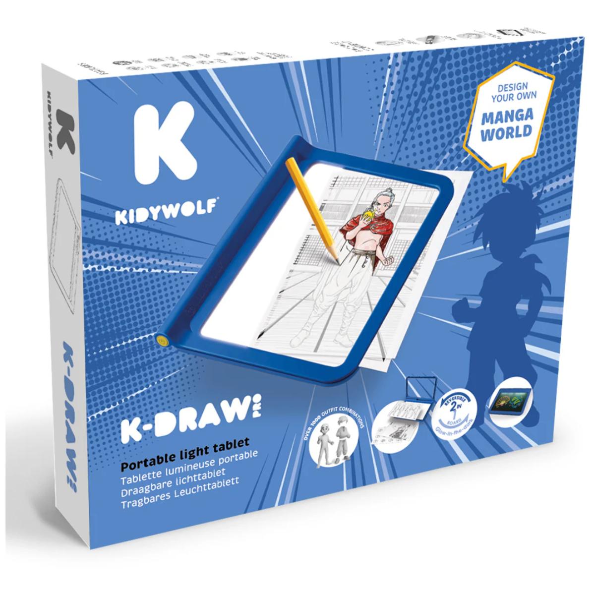 Tablette portable 2en1 A4 KIDYDRAW-PRO Kidywolf Blue
