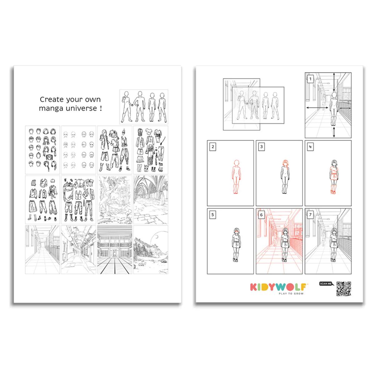 Tablette portable 2en1 A4 KIDYDRAW-PRO Kidywolf Blue