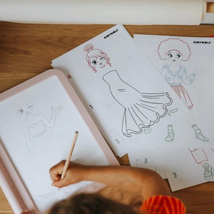 Tablette portable 2en1 A4 KIDYDRAW-PRO Kidywolf pink