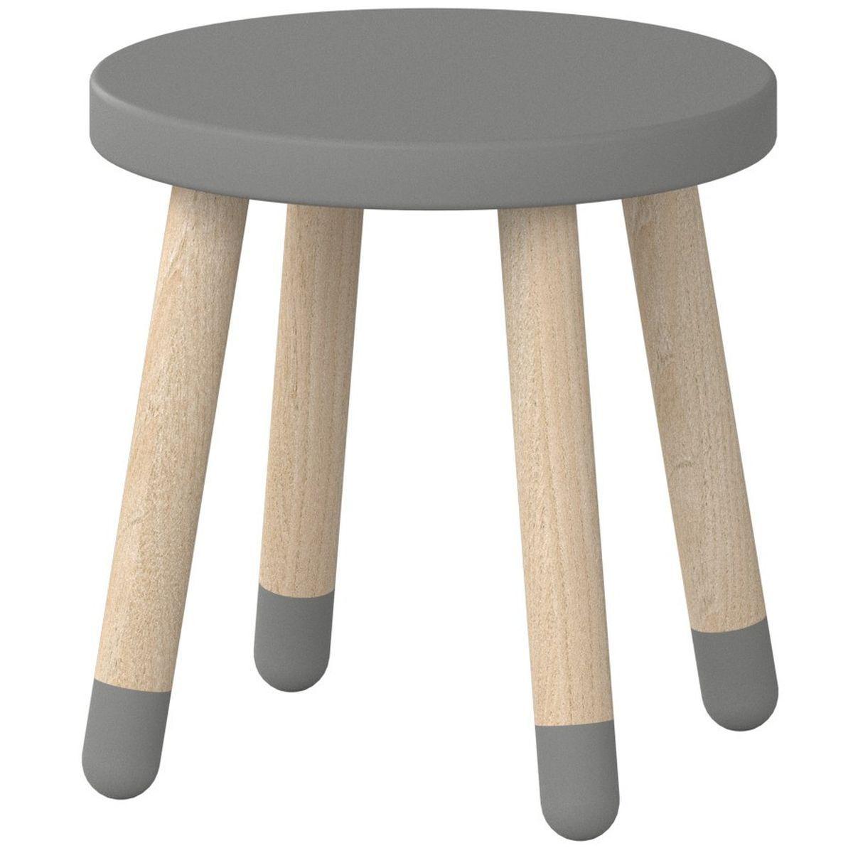 Tabouret enfant 30 cm DOTS Flexa gris urban