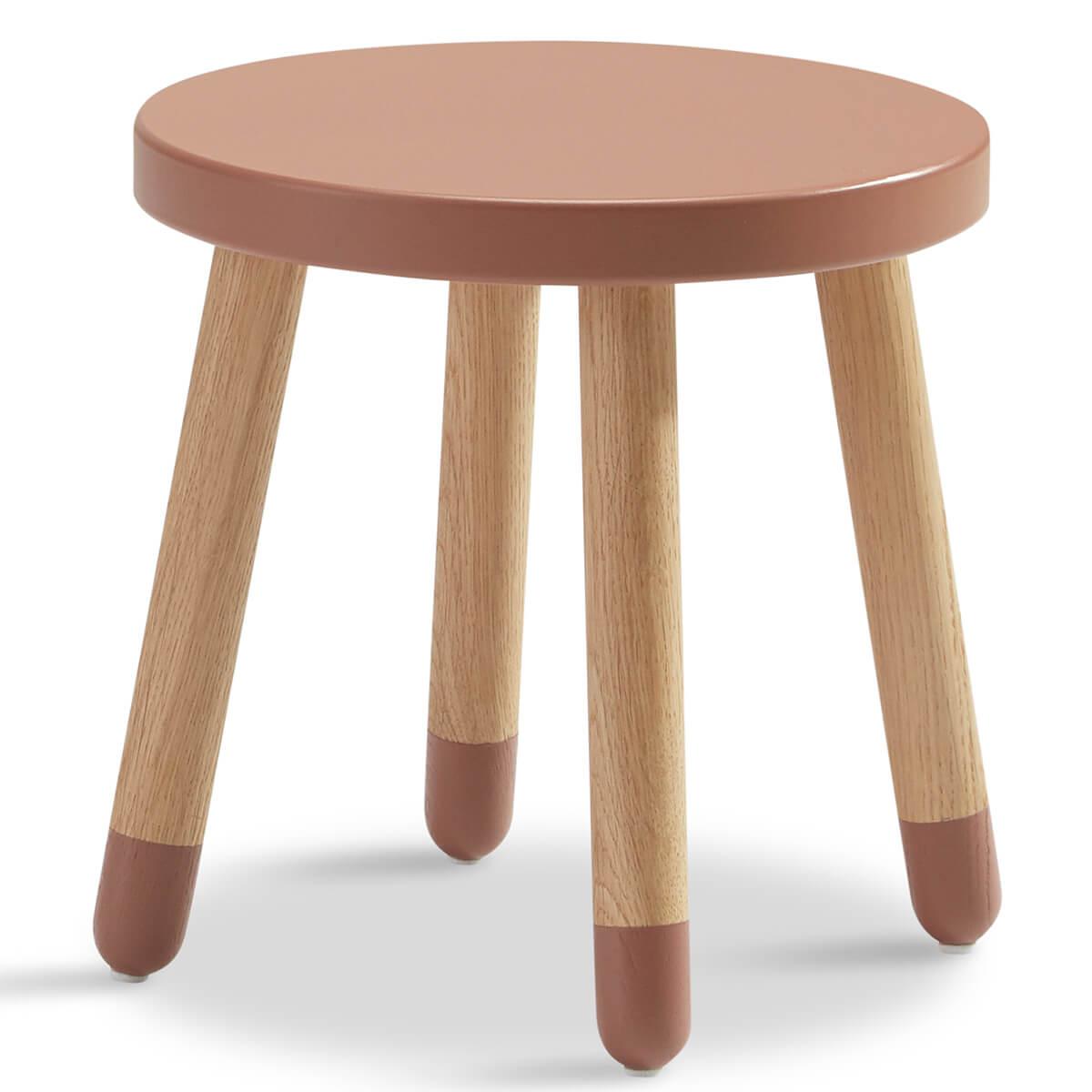 Tabouret enfant 30cm DOTS Flexa chêne-cherry