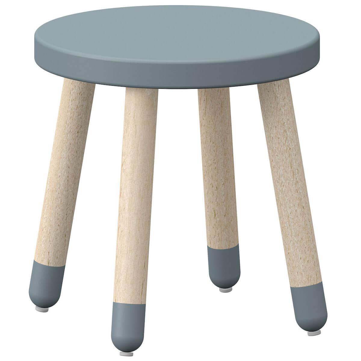 Tabouret enfant 30cm DOTS Flexa frêne-bleu