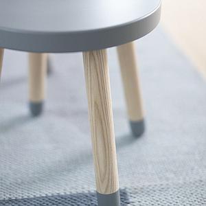 Tabouret enfant 30cm DOTS Flexa frêne-bleu
