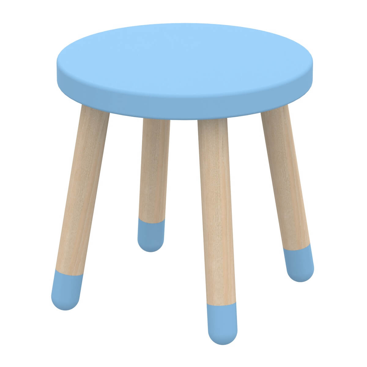 Tabouret enfant 30cm DOTS Flexa frêne-blue skies