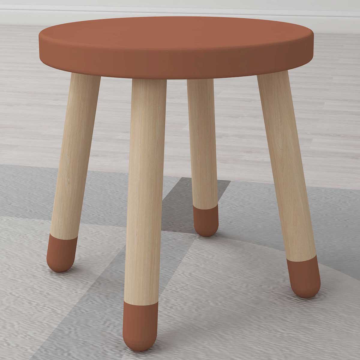 Tabouret enfant 30cm DOTS Flexa frêne-Blush