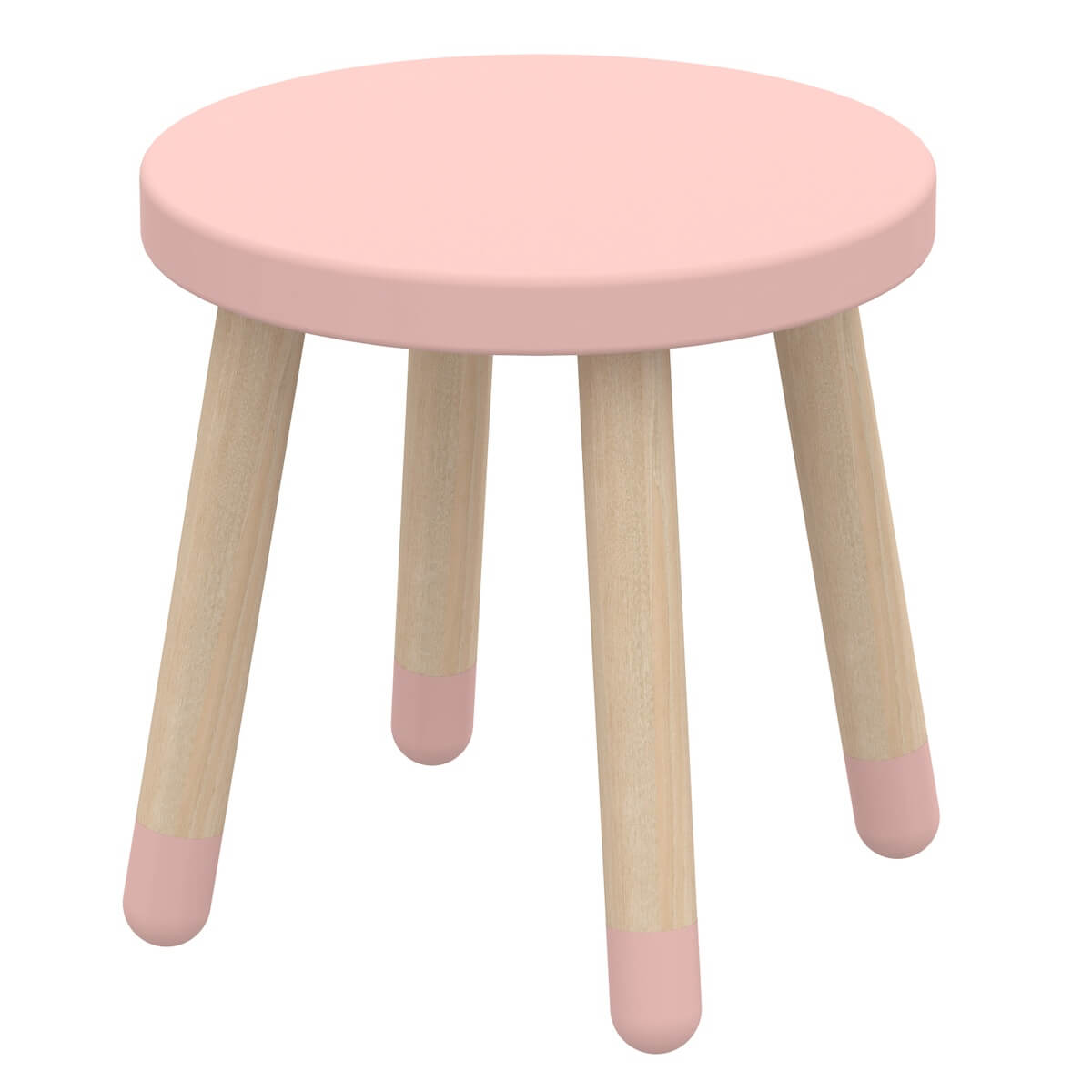 Tabouret enfant 30cm DOTS Flexa frêne-blushing pink