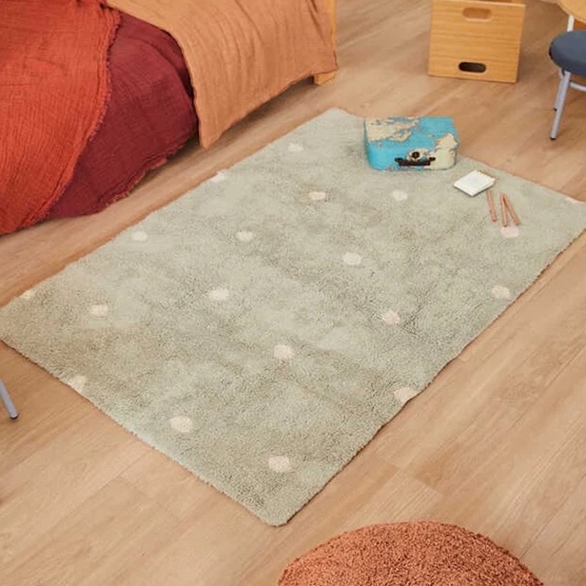 Tapis 100x150cm MINI DOT Lorena Canals Blue Sage