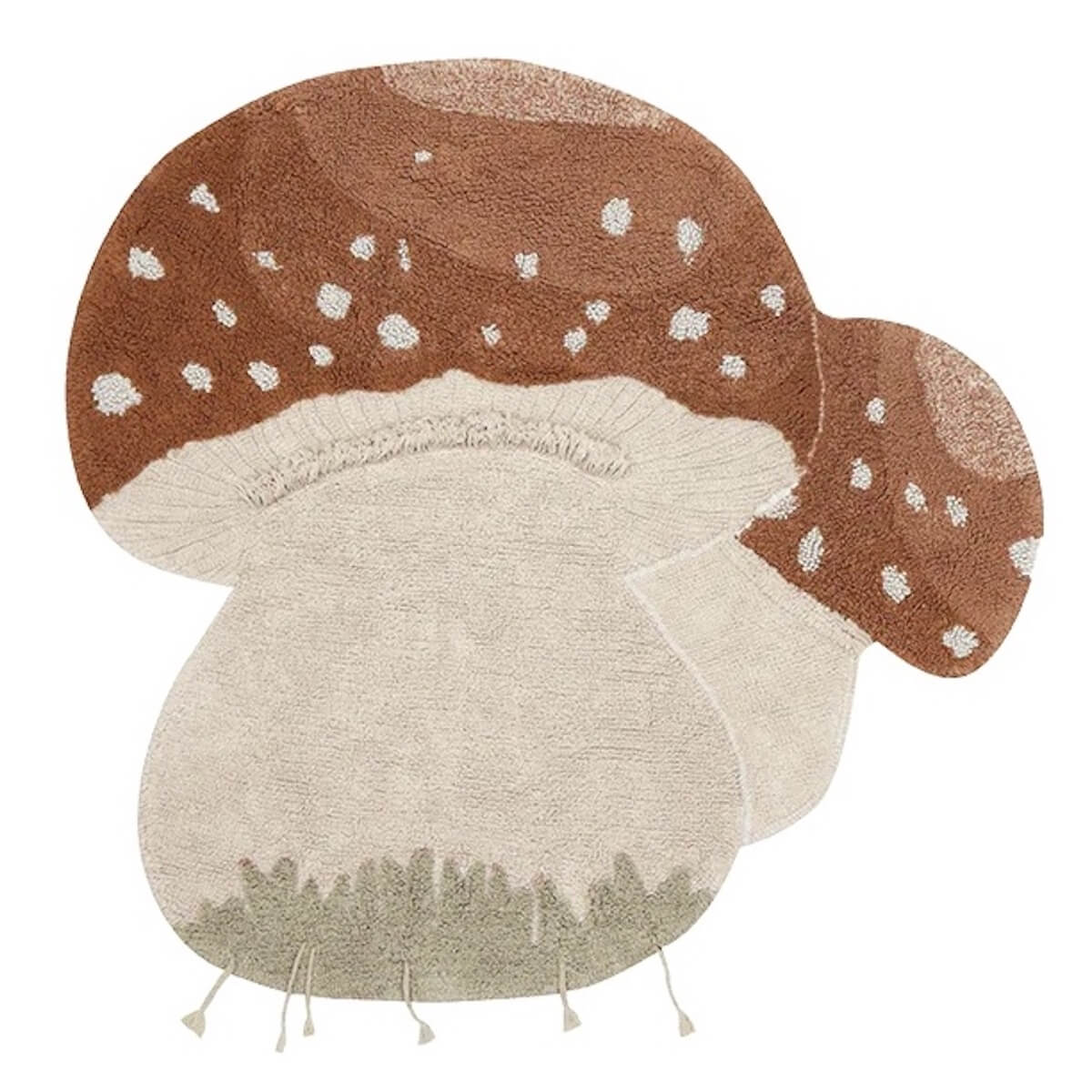 Tapis 120x120cm BOLETUS Lorena Canals Natural Olive Chestnut Ivory