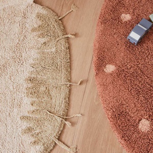 Tapis 120x120cm BOLETUS Lorena Canals Natural Olive Chestnut Ivory