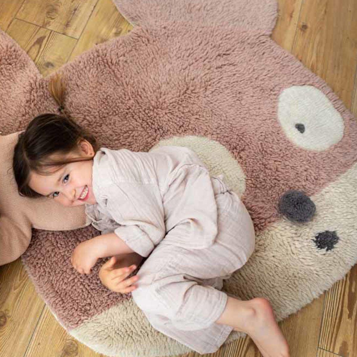 Tapis 120x120cm MISS MIGHTY MOUSE Lorena Canals