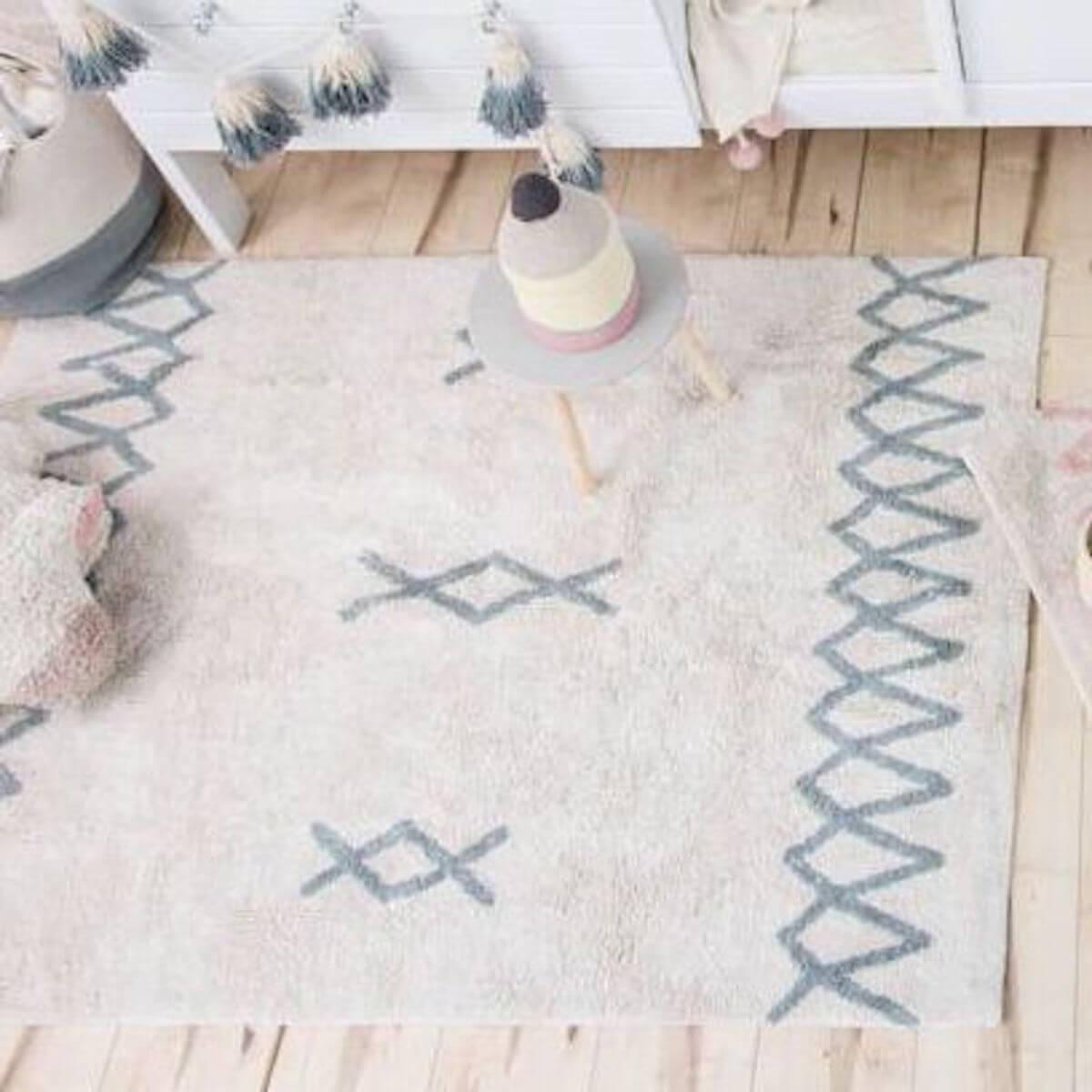 Tapis 120x160cm ATLAS NATURAL Lorena Canals Vintage Blue