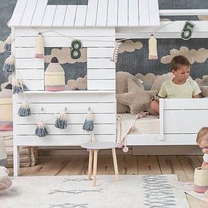 Tapis 120x160cm ATLAS NATURAL Lorena Canals Vintage Blue