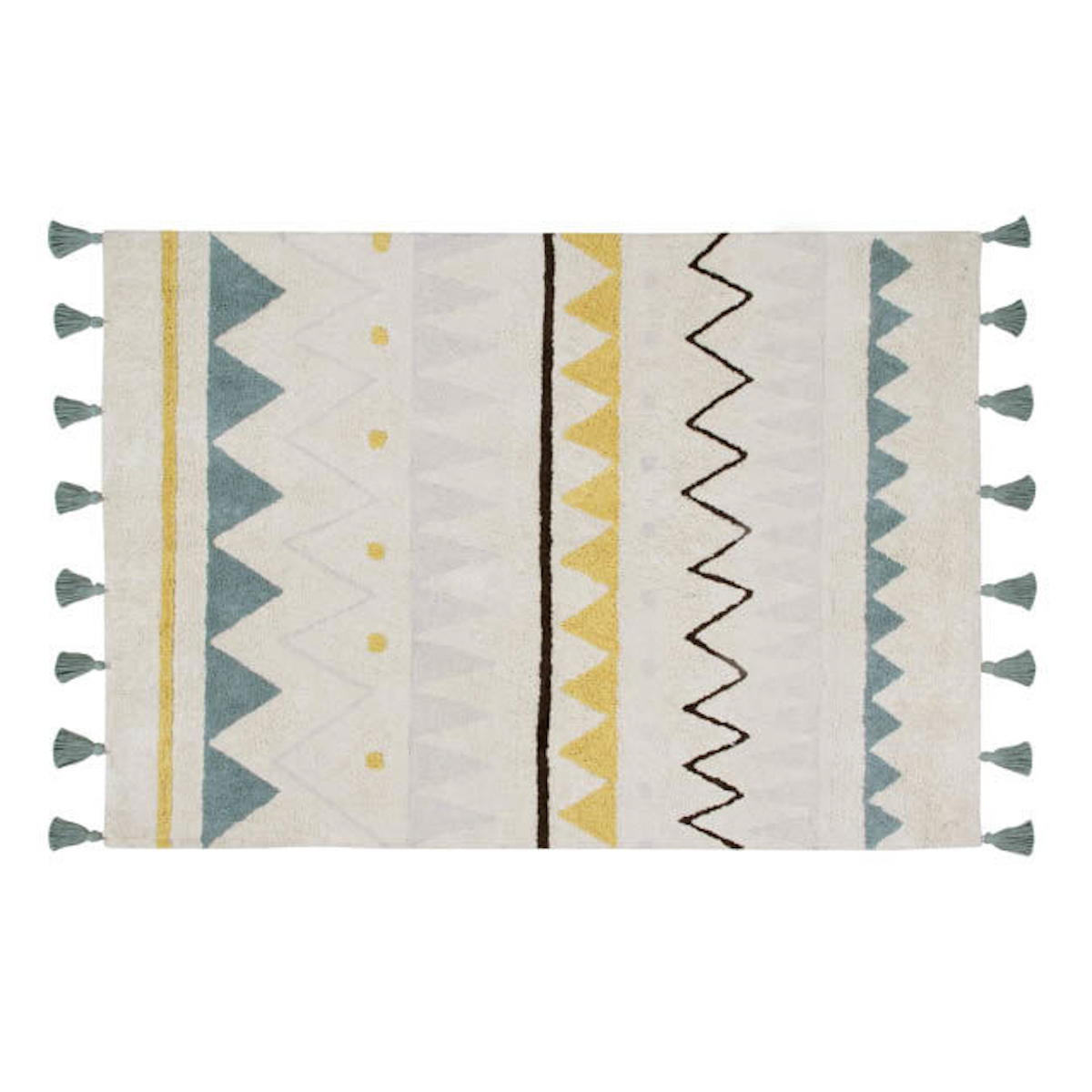 Tapis 120x160cm AZTECA Lorena Canals natural-vintage blue