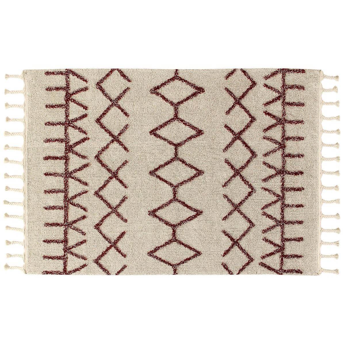 Tapis 120x160cm BEREBER Lorena Canals burgundy