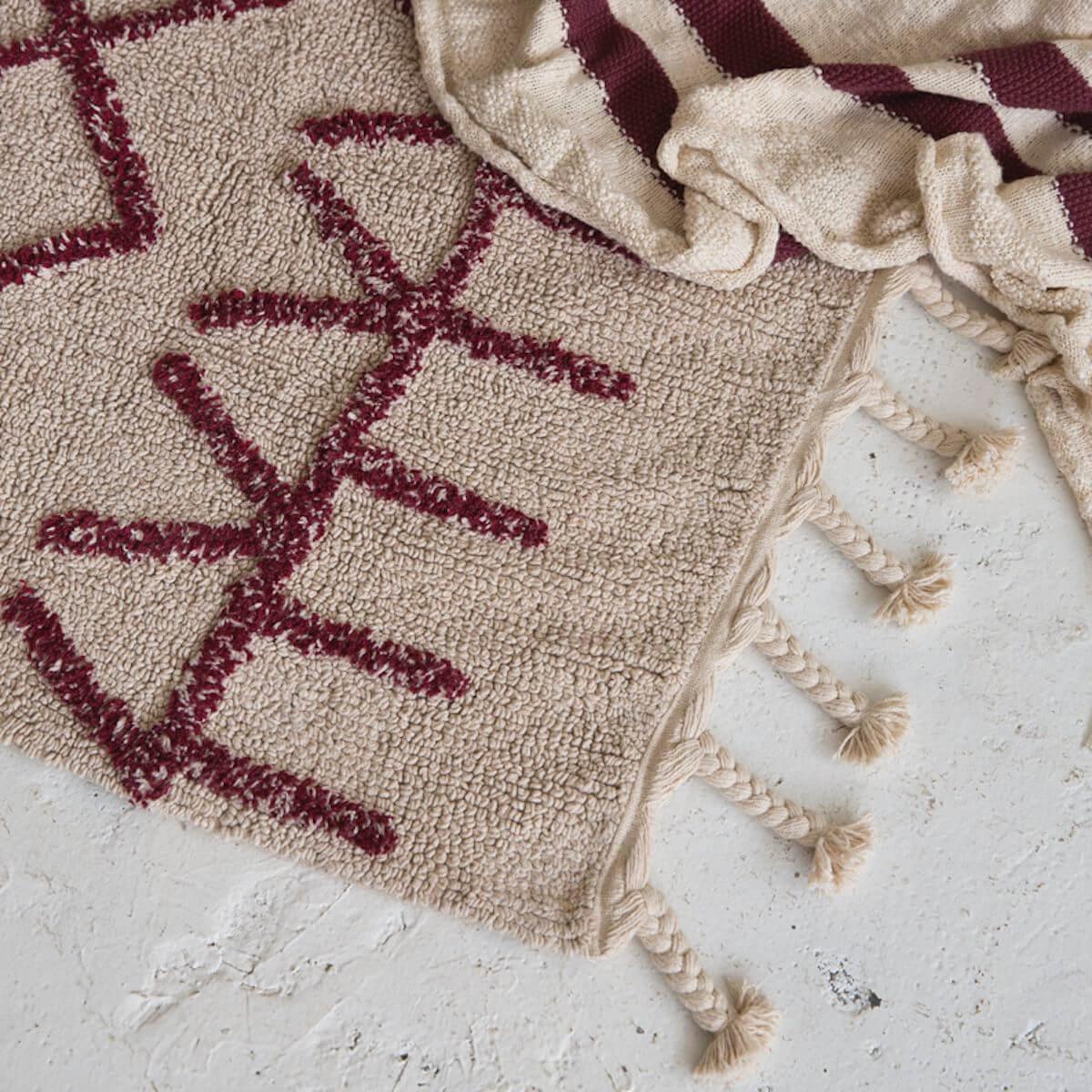 Tapis 120x160cm BEREBER Lorena Canals burgundy