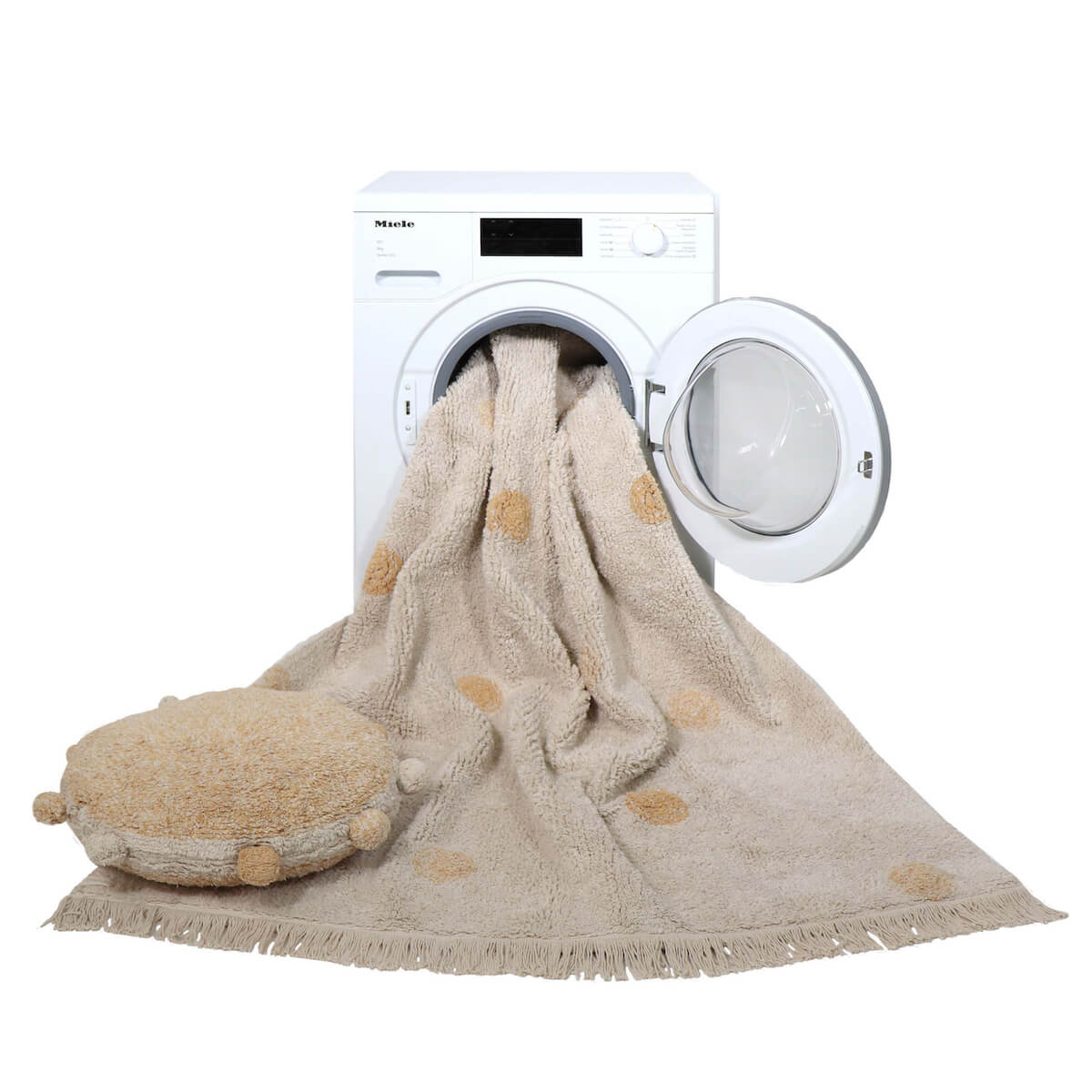 Tapis 120x160cm HIPPY DOTS Lorena Canals Natural-Honey