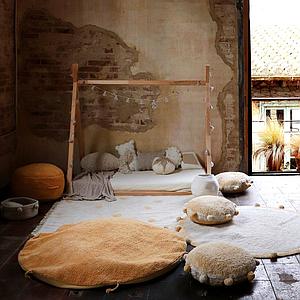 Tapis 120x160cm HIPPY DOTS Lorena Canals Natural-Honey