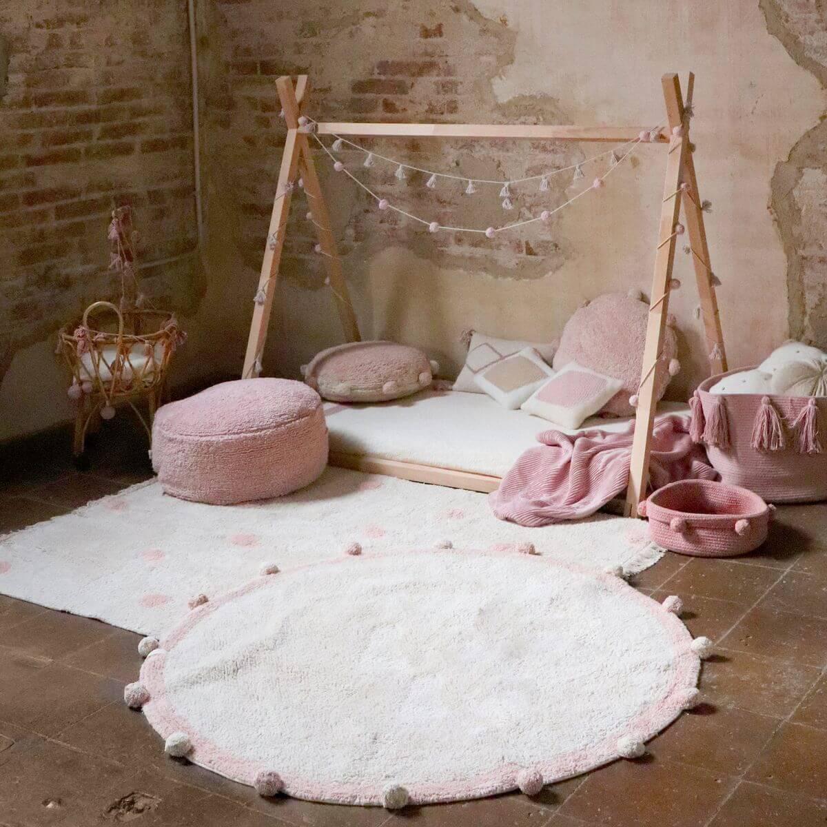 Tapis 120x160cm HIPPY DOTS Lorena Canals Natural-Vintage Nude