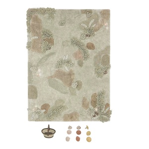 Tapis 120x160cm MUSHROOM FOREST Lorena Canals Olive Rose Chestnut Golden Natural