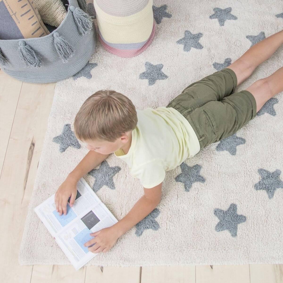 Tapis 120x160cm STARS Lorena Canals Natura-Azul Vintage