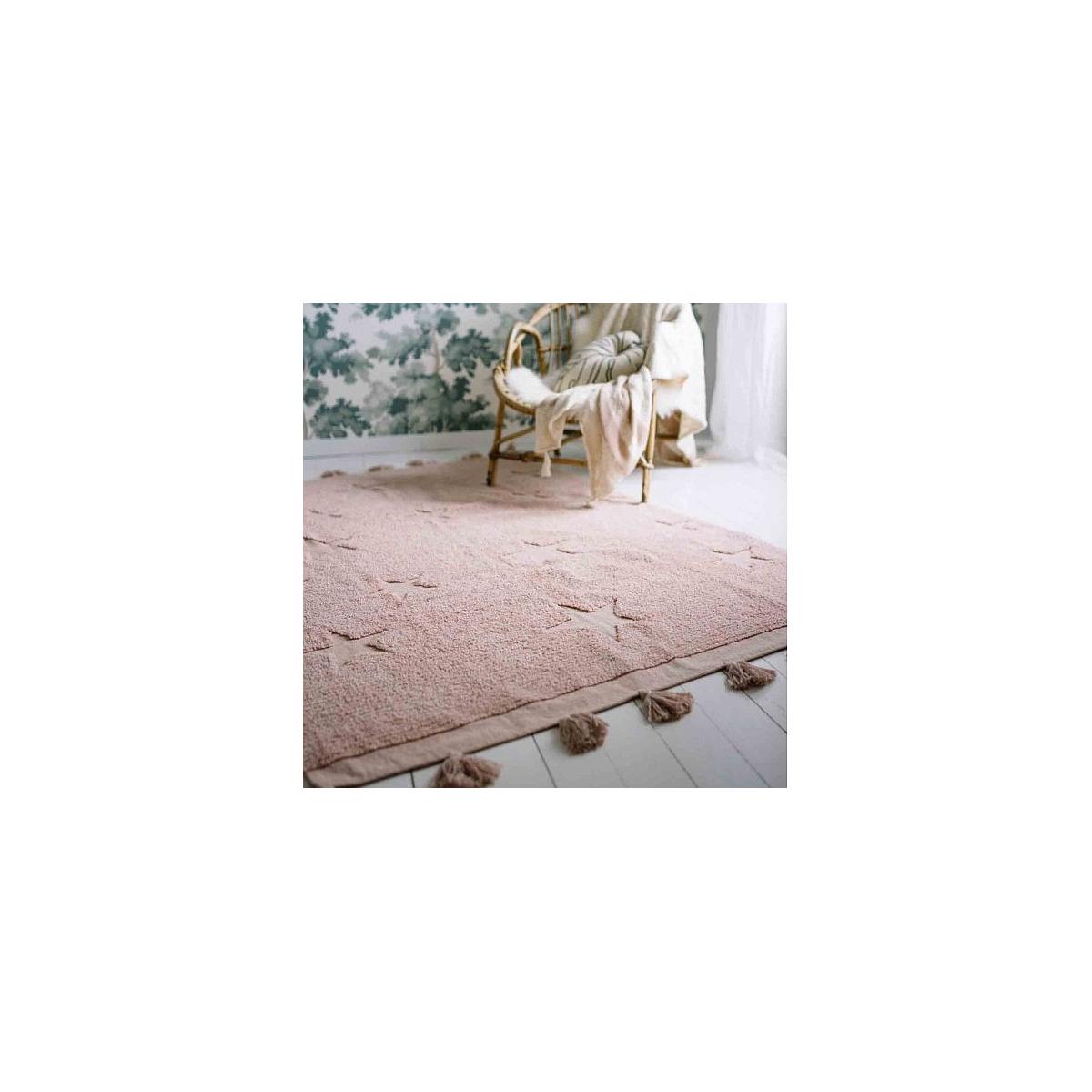 Tapis 120X175cm HIPPY STARS Lorena Canals vintage nude