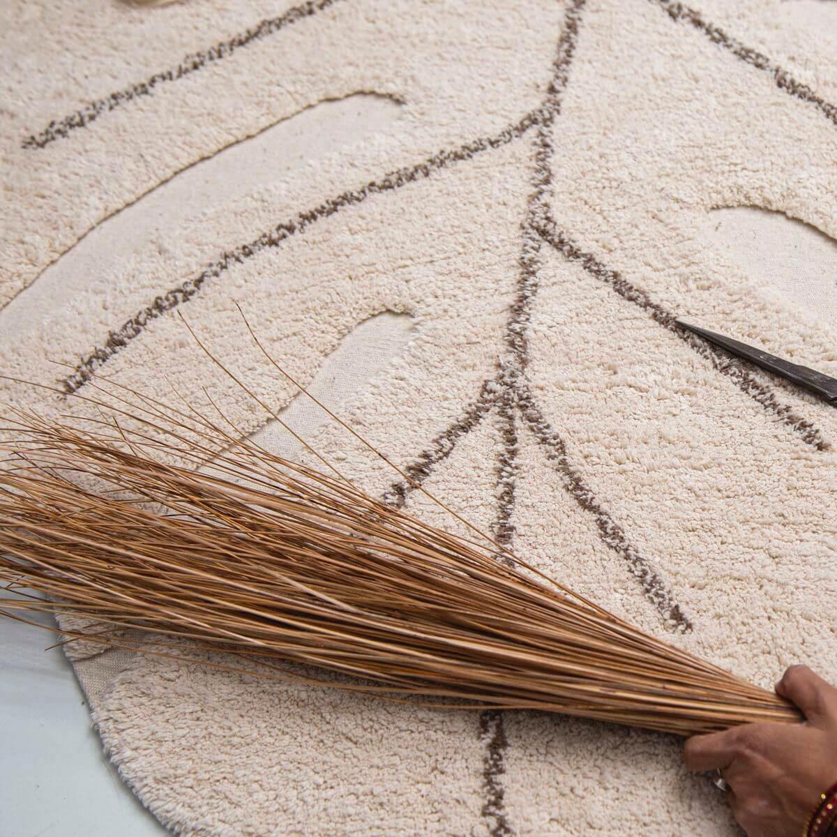 Tapis 120x180cm MONSTERA Lorena Canals Natural