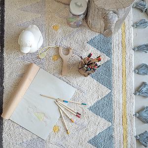 Tapis 140x200 cm AZTECA Lorena Canals natural-vintage blue