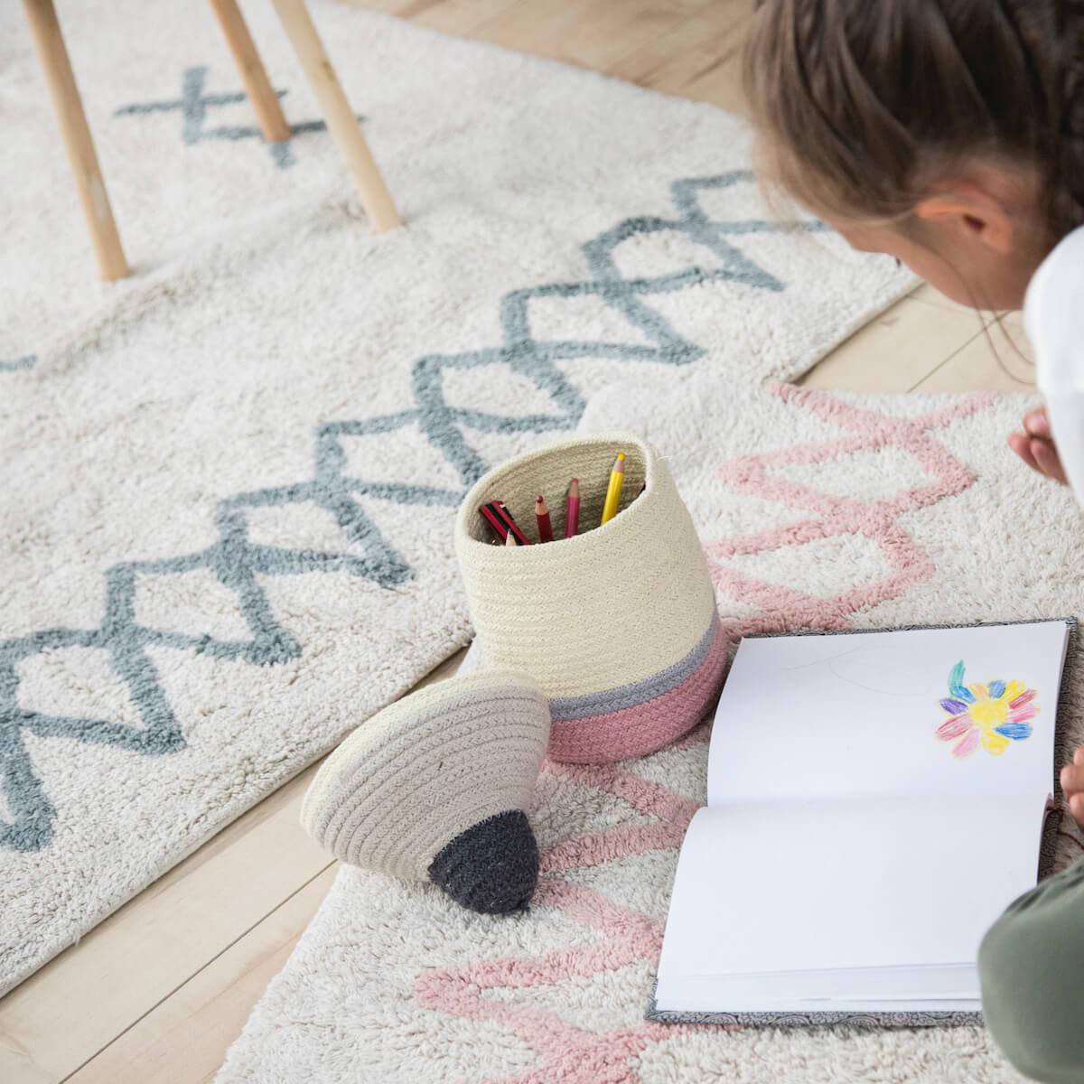 Tapis 170x240cm ATLAS NATURAL Lorena Canals Vintage Blue