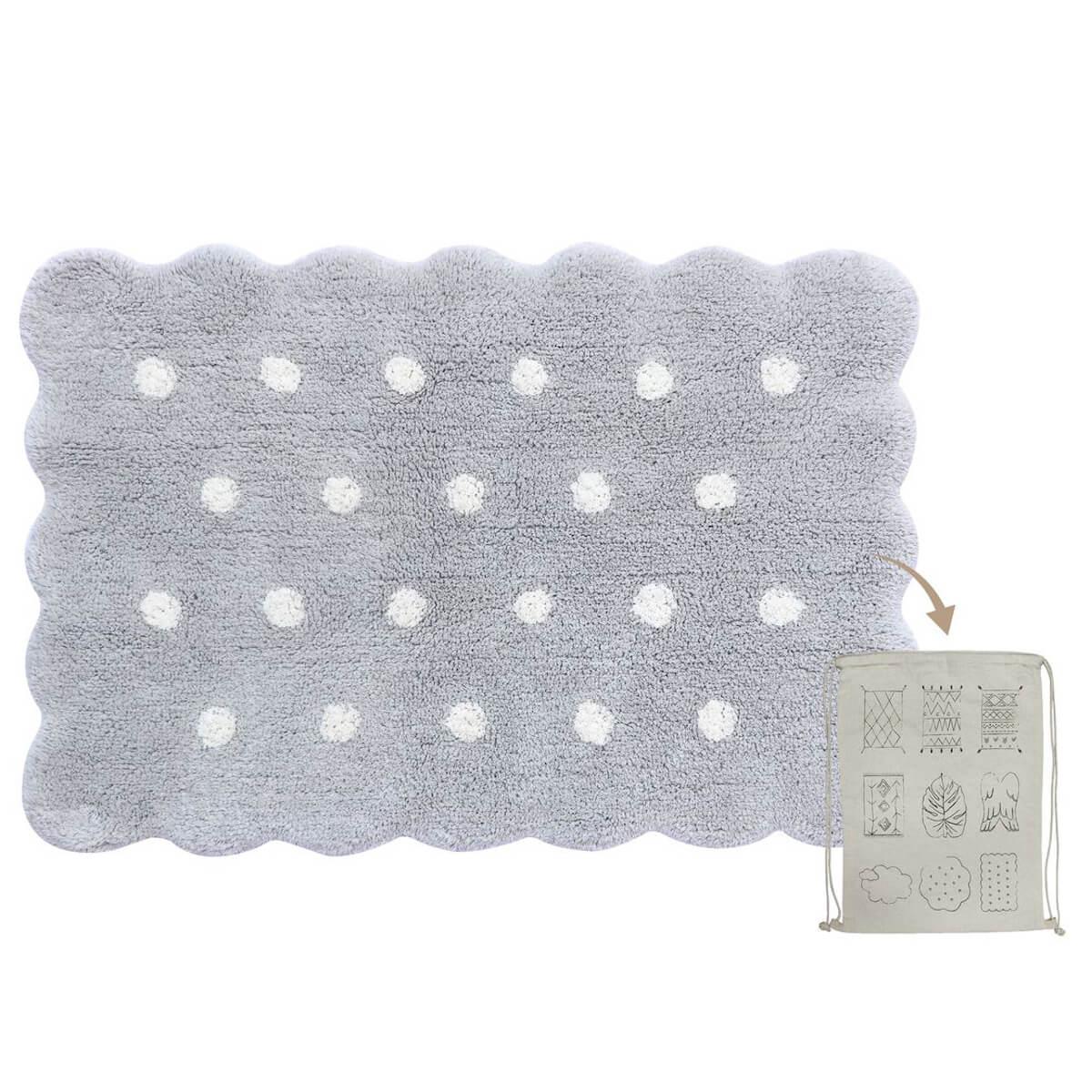Tapis 70x100cm MINI BISCUIT Lorena Canals Pearl Grey